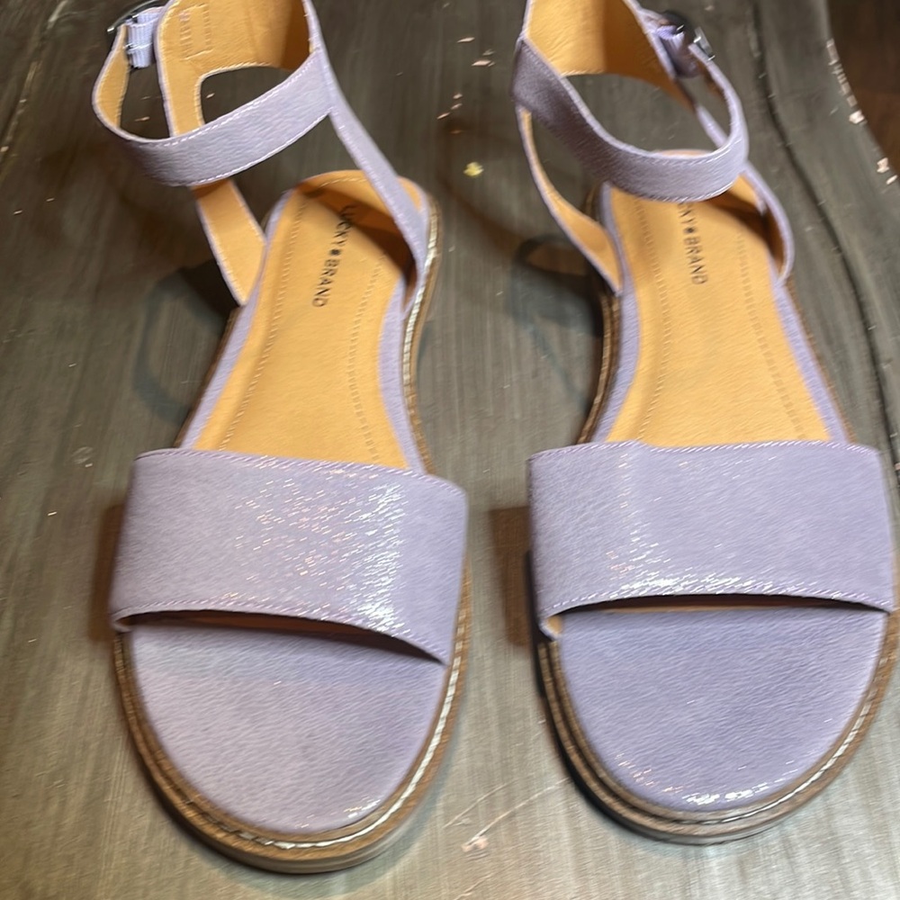 Gentle Souls Lavender Ankle-Strap Open-Toe Sandals